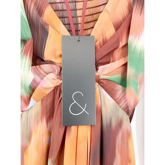 SACHIN + BABI Dress Size 2 Evening Gown NEW Cassandra Bordeaux Ikat Print - Picture 2 of 9